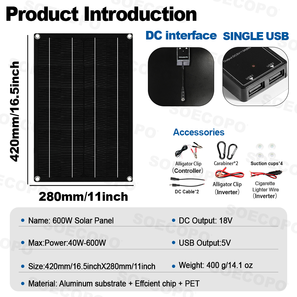 Солнечная система SOECOPO 1000 – обзор и цена Solar Panel Monocrystalline