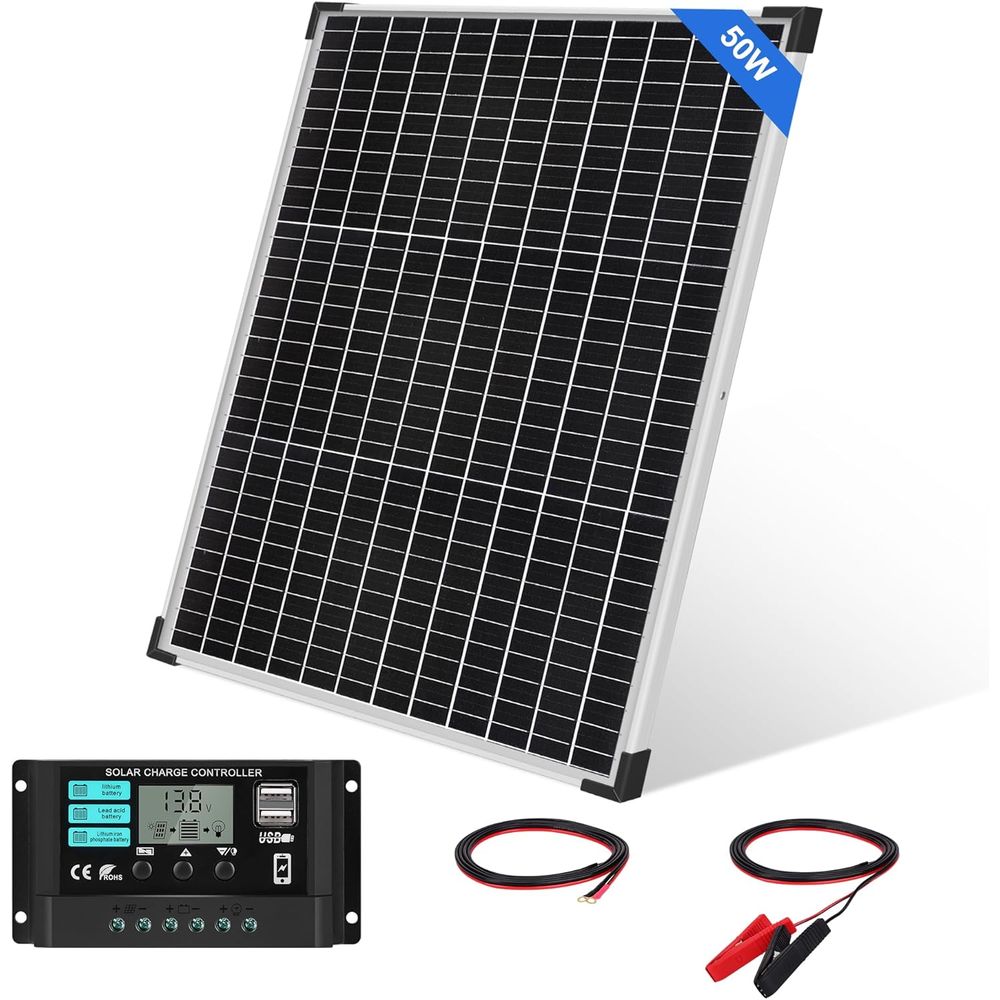 Комплект солнечных панелей 50  – обзор и цена Solar Panel Monocrystalline