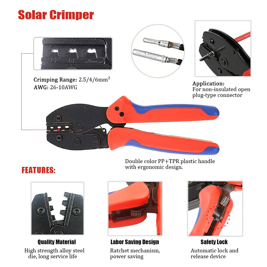 Инструменты для обжима солнечн – обзор и цена Mc4 Crimping Tool