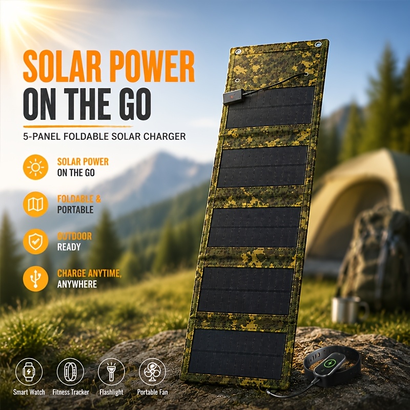 Пятикратный солнечный зарядник – обзор и цена Solar Panel Monocrystalline